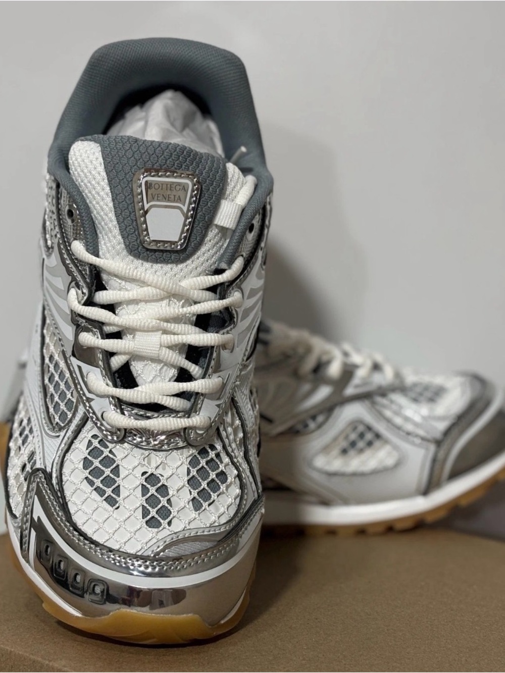 Bottega Veneta White and silver size 41 (8)